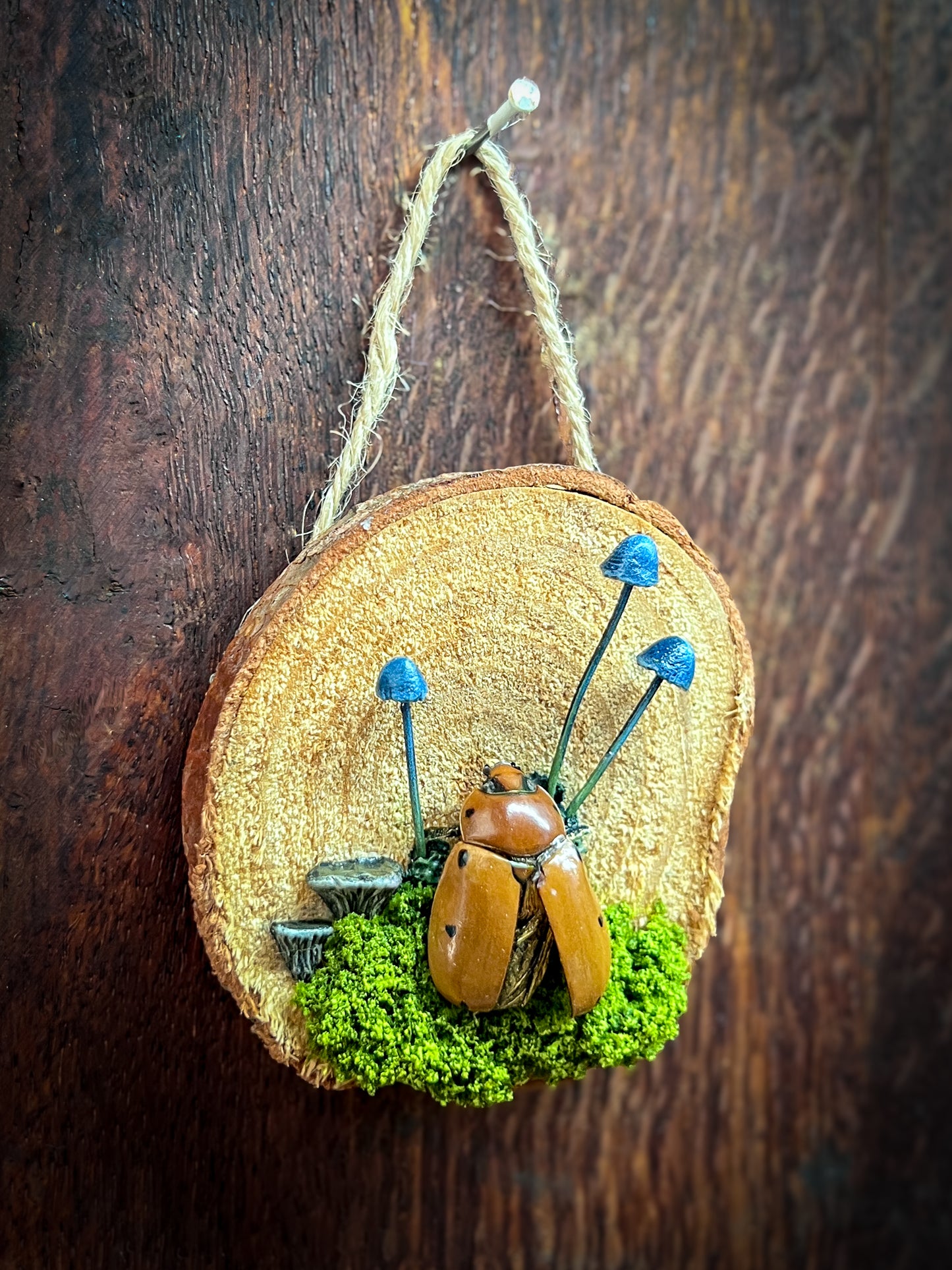 Spores & Remains No. 4 – Bronze Beetle Mixed Media Wall Art